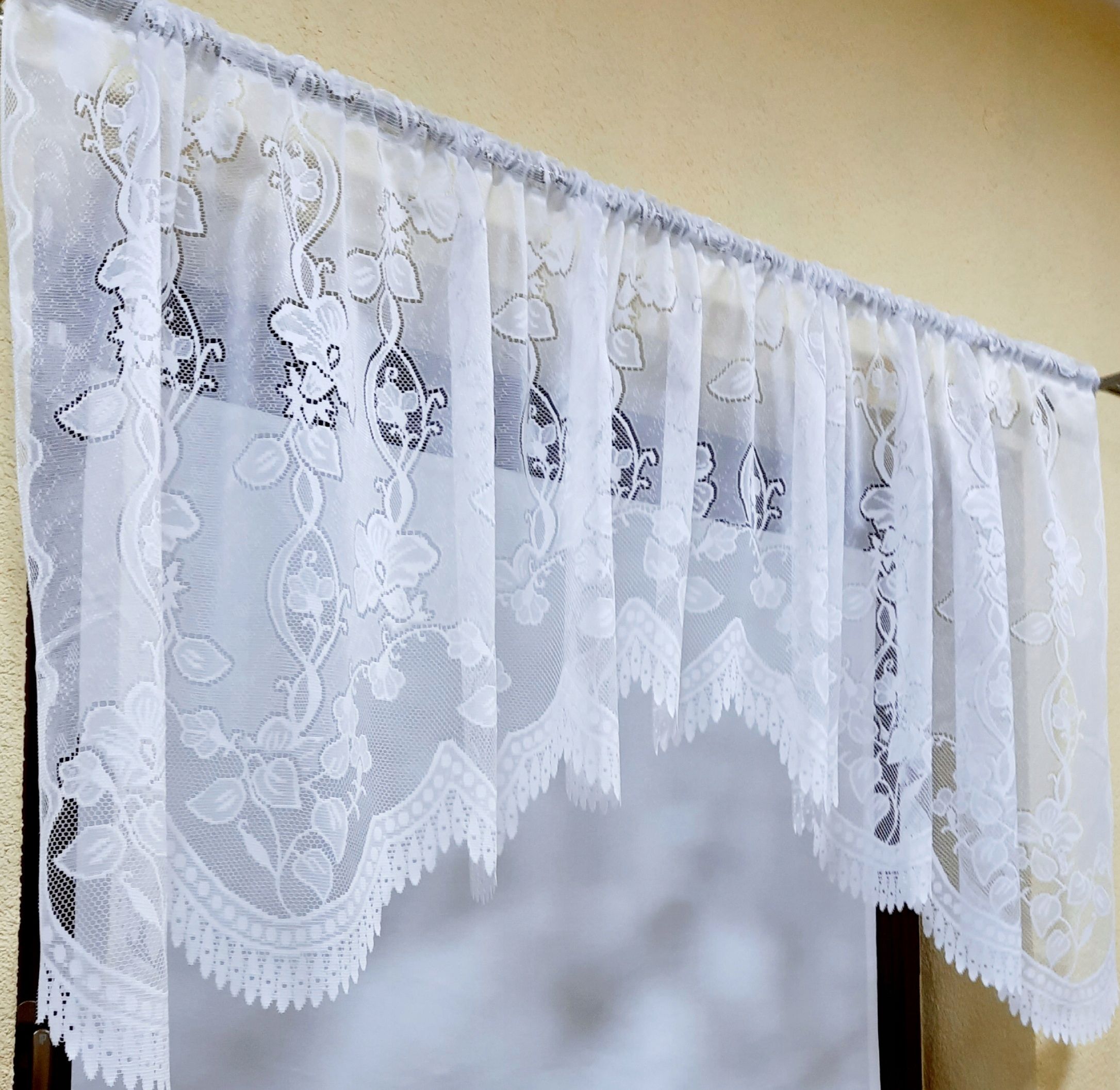  Užuolaida užuolaida stačiai žakardas baltas 250x250 cm
