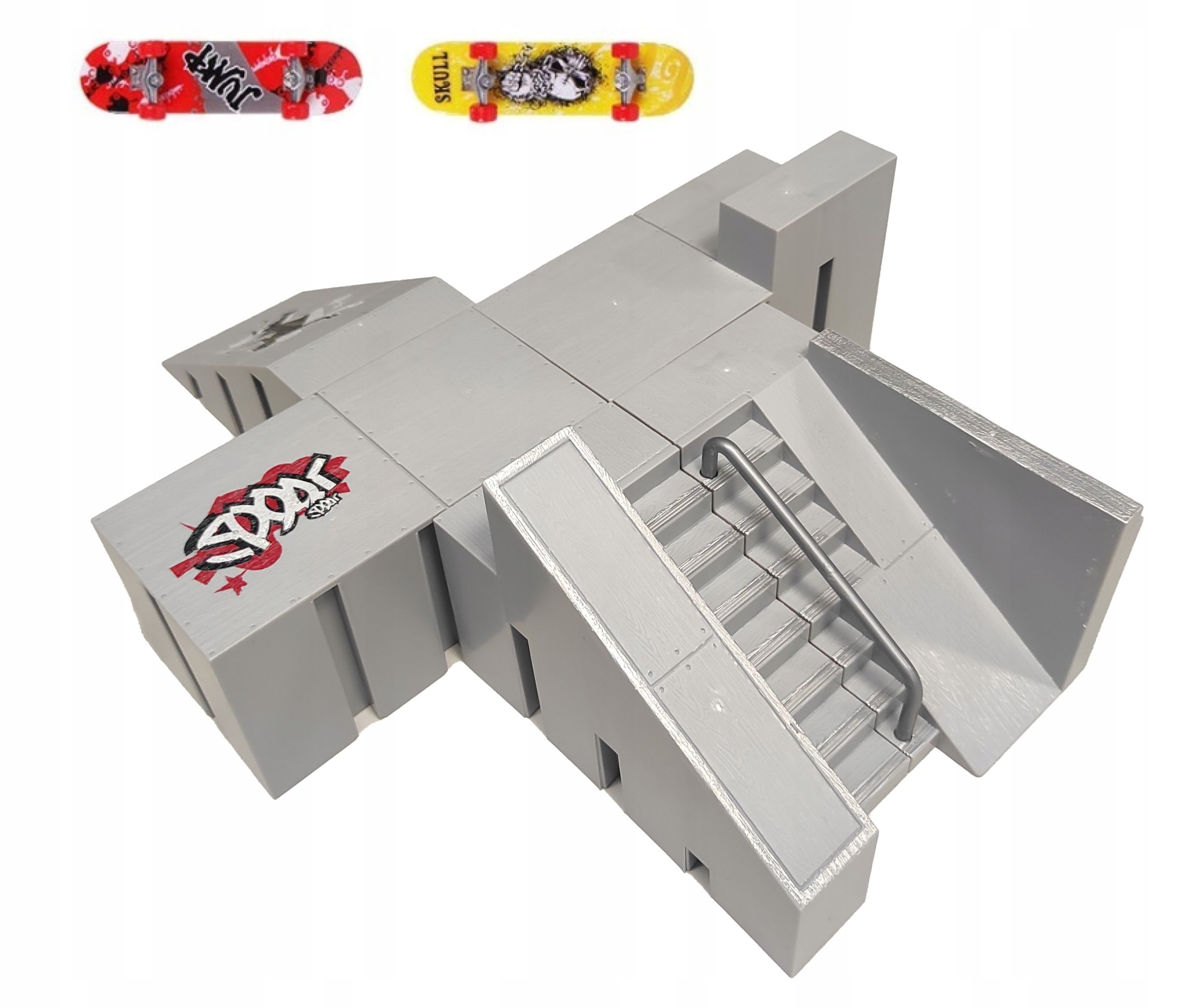  Množina fingerboard rampa hračka pre deti skateboardový park + skateboard fb-05-c
