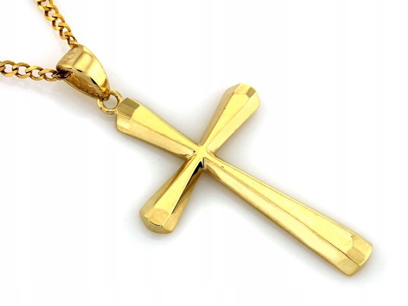  Earring cross 585 with image christ 1.23g religious items for a gift