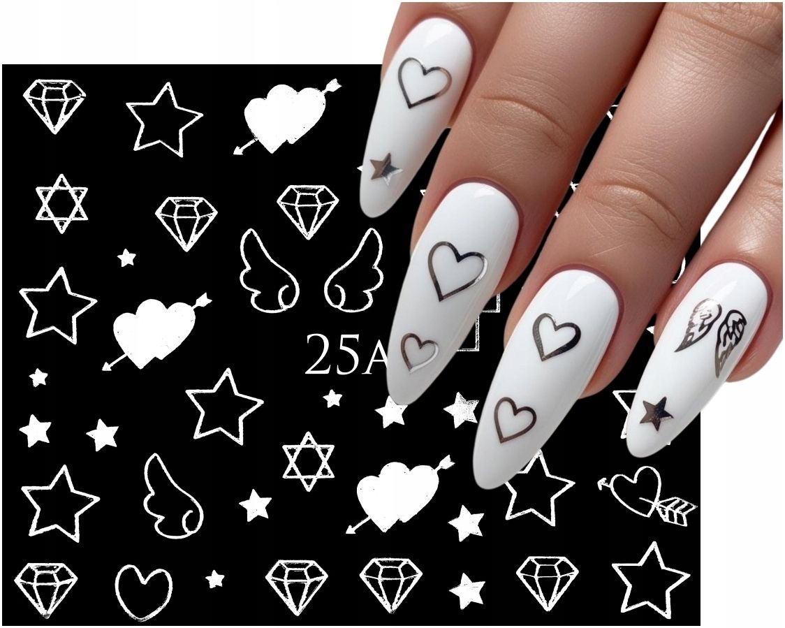  Water nail stickers for nails rainbows, mouth, pride, cigarette - nr 1011