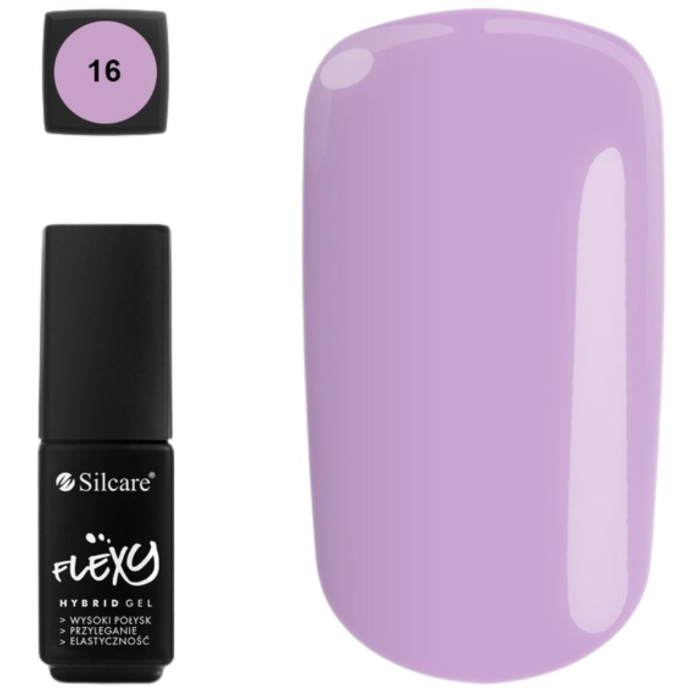  Silcare manimore hybrid nail polish for nails with particles flash violet 10g