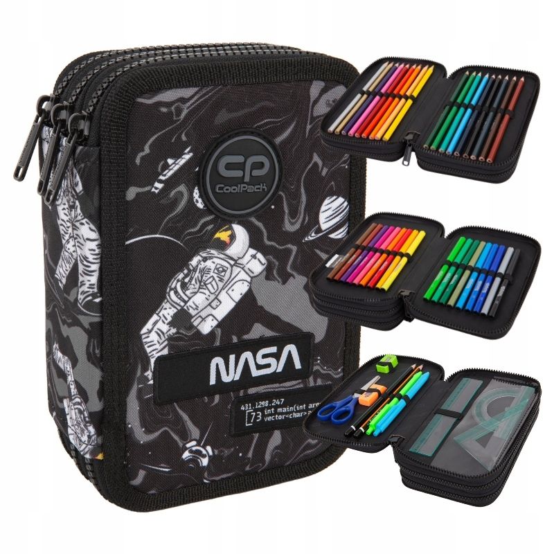  Trijų skyrių penalas su priedais "coolpack" jumpe