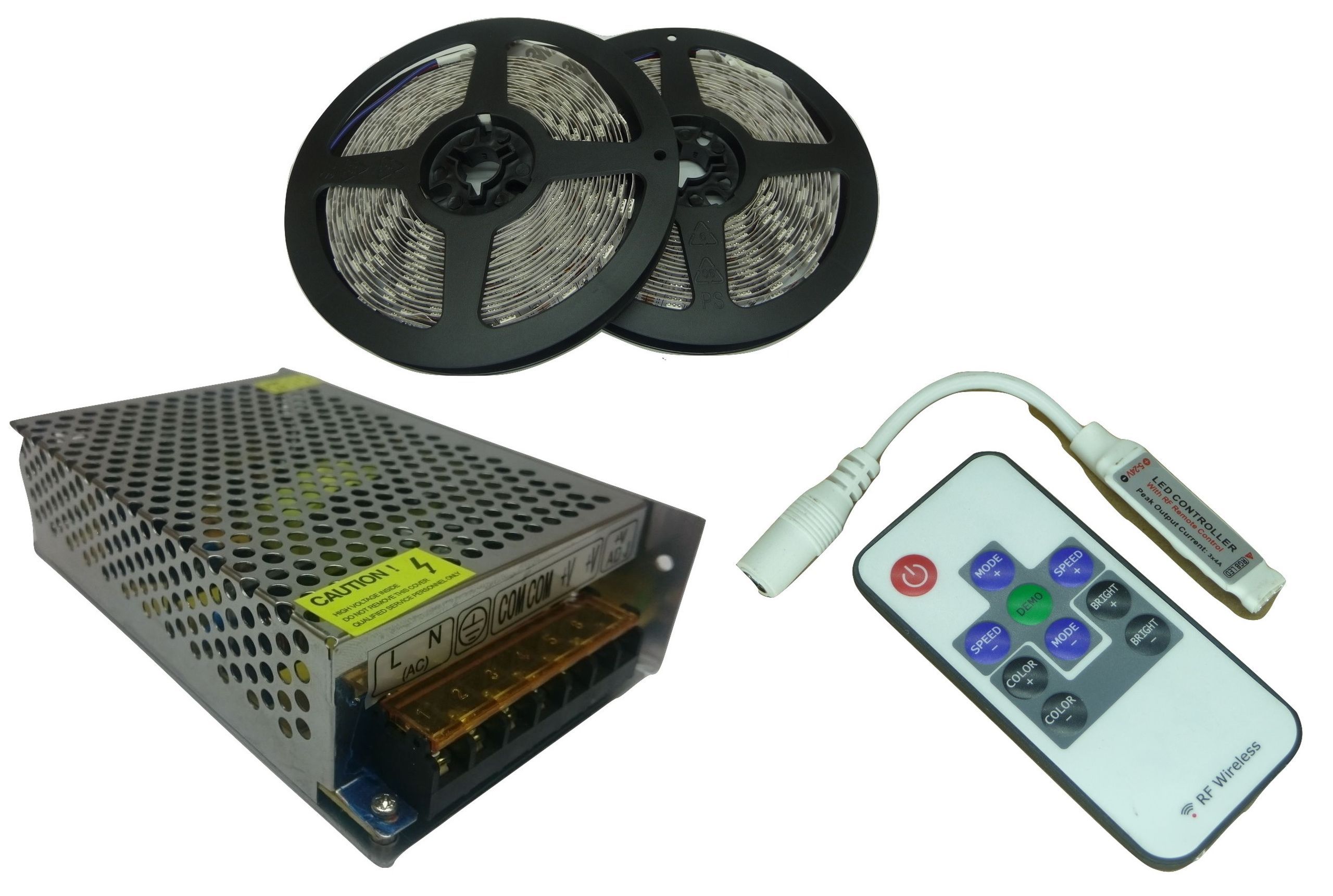  Soubor rgb pásek 5050 900 led 15m ster radio + zas