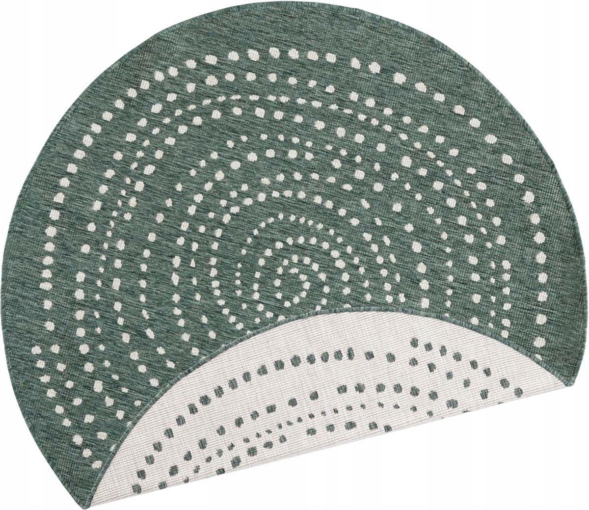  Round carpet for the living room 140cm , soft italian ,green creamy pattern mandala