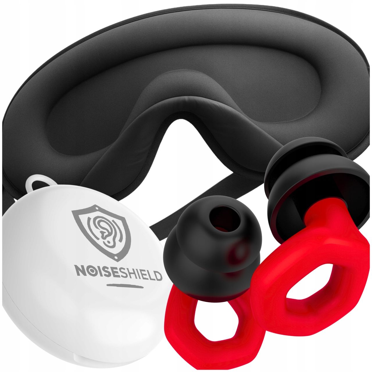  Korken ohrstöpsel silikon mehrweg + armbinde 3d für die augen schlafen