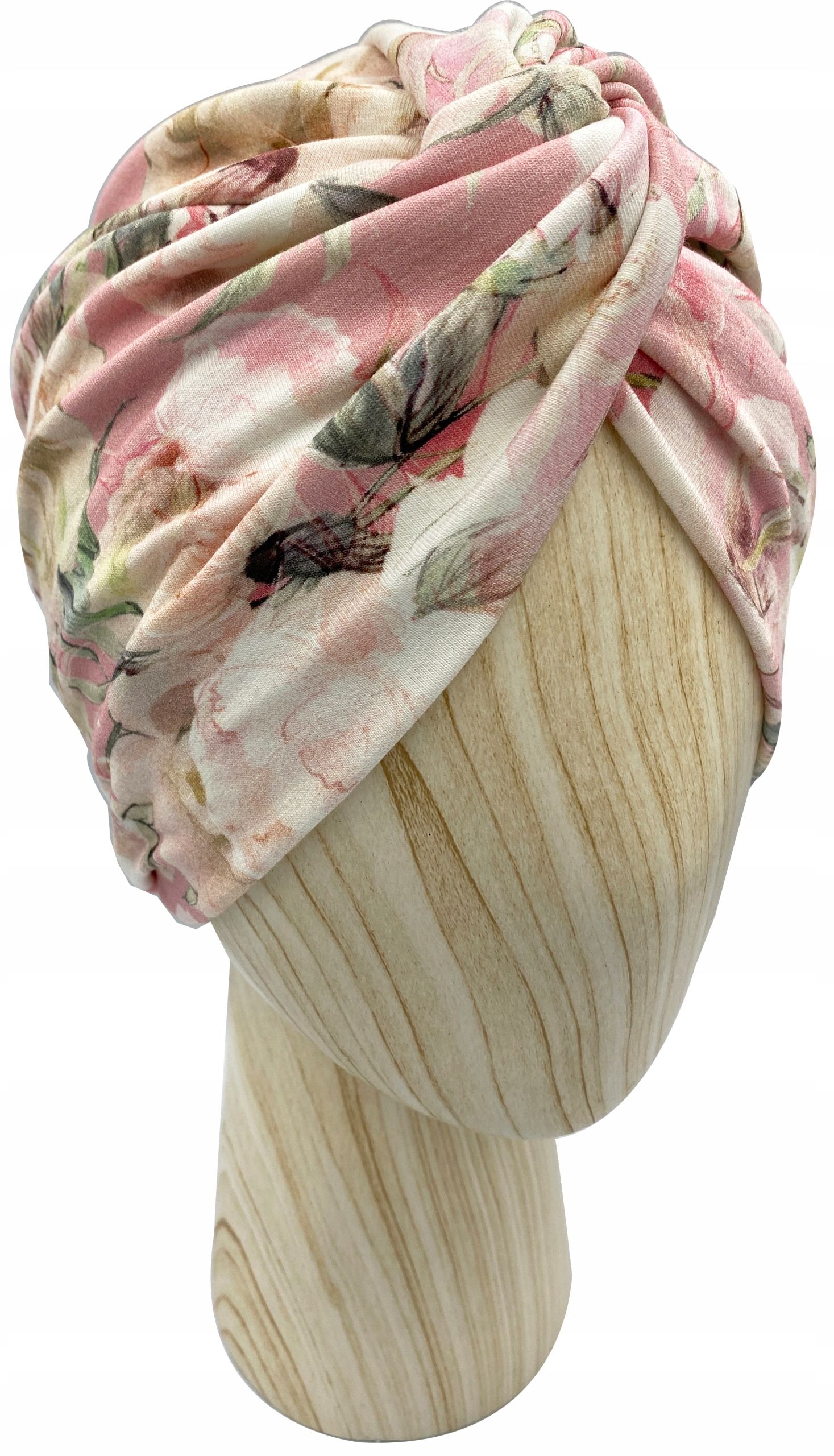  Mütze turban twist jersey baumwolle green lines onkologie