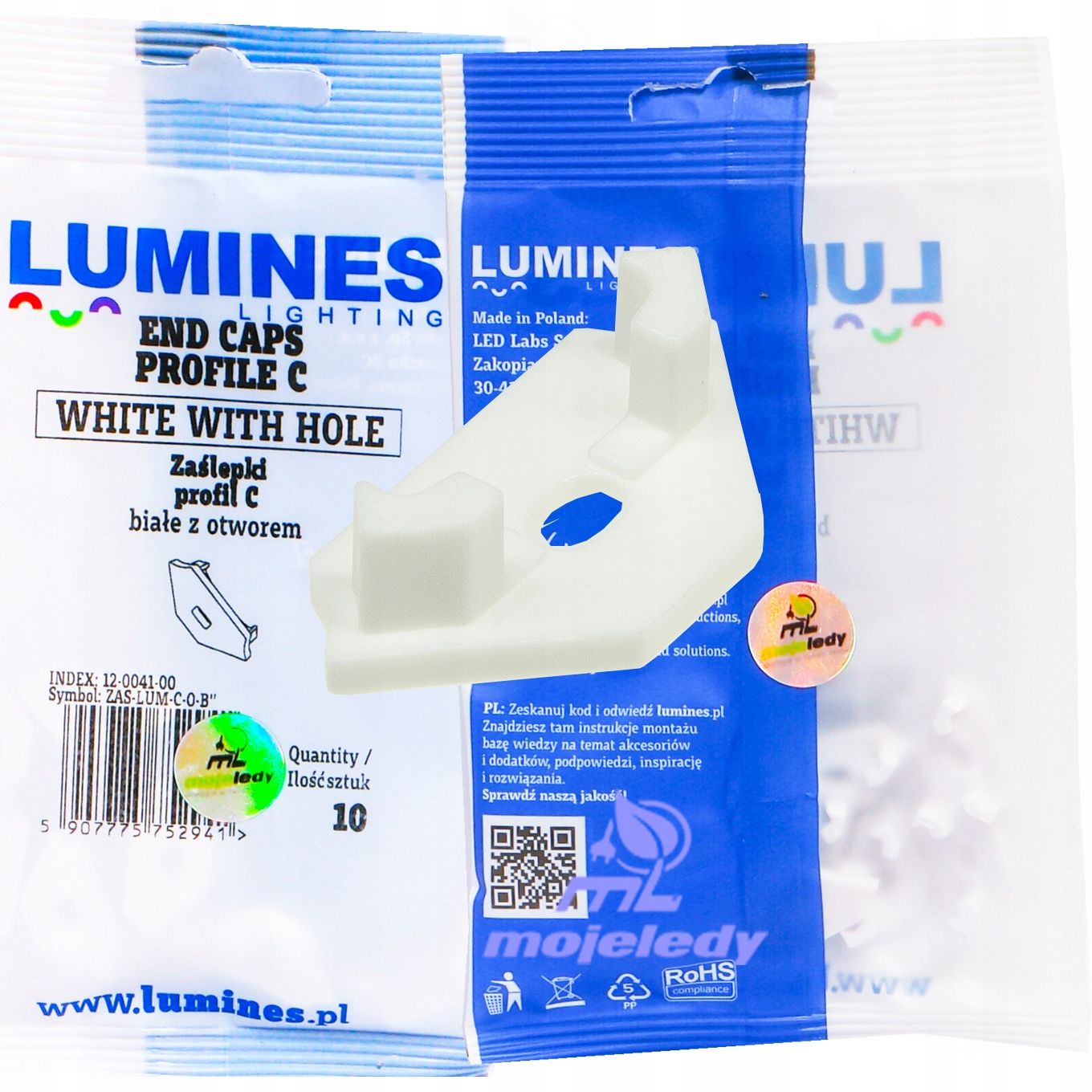  Alumīnija profils iledo balts lentes led piekārts 2m