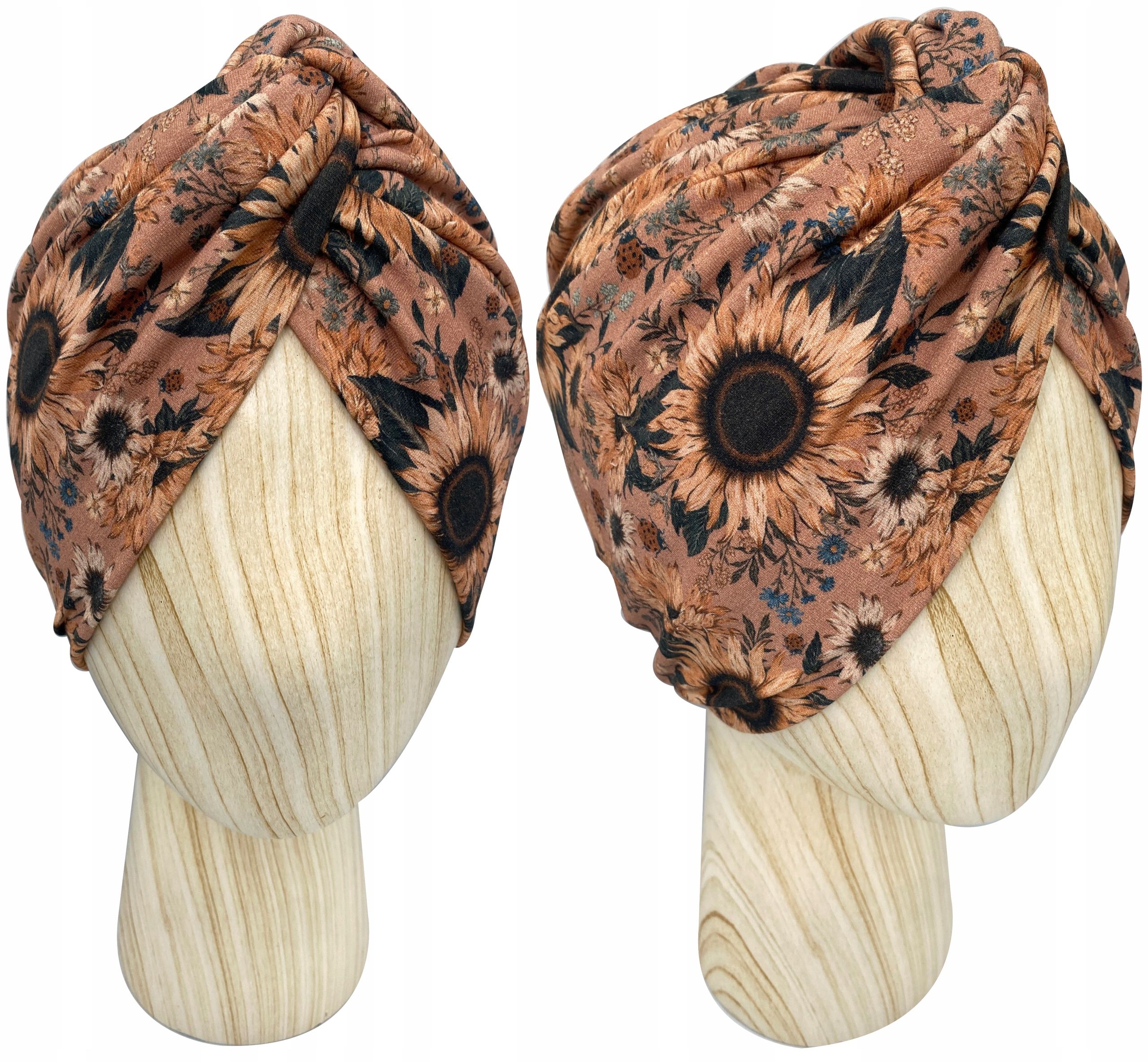  Mütze turban twist jersey baumwolle green lines onkologie