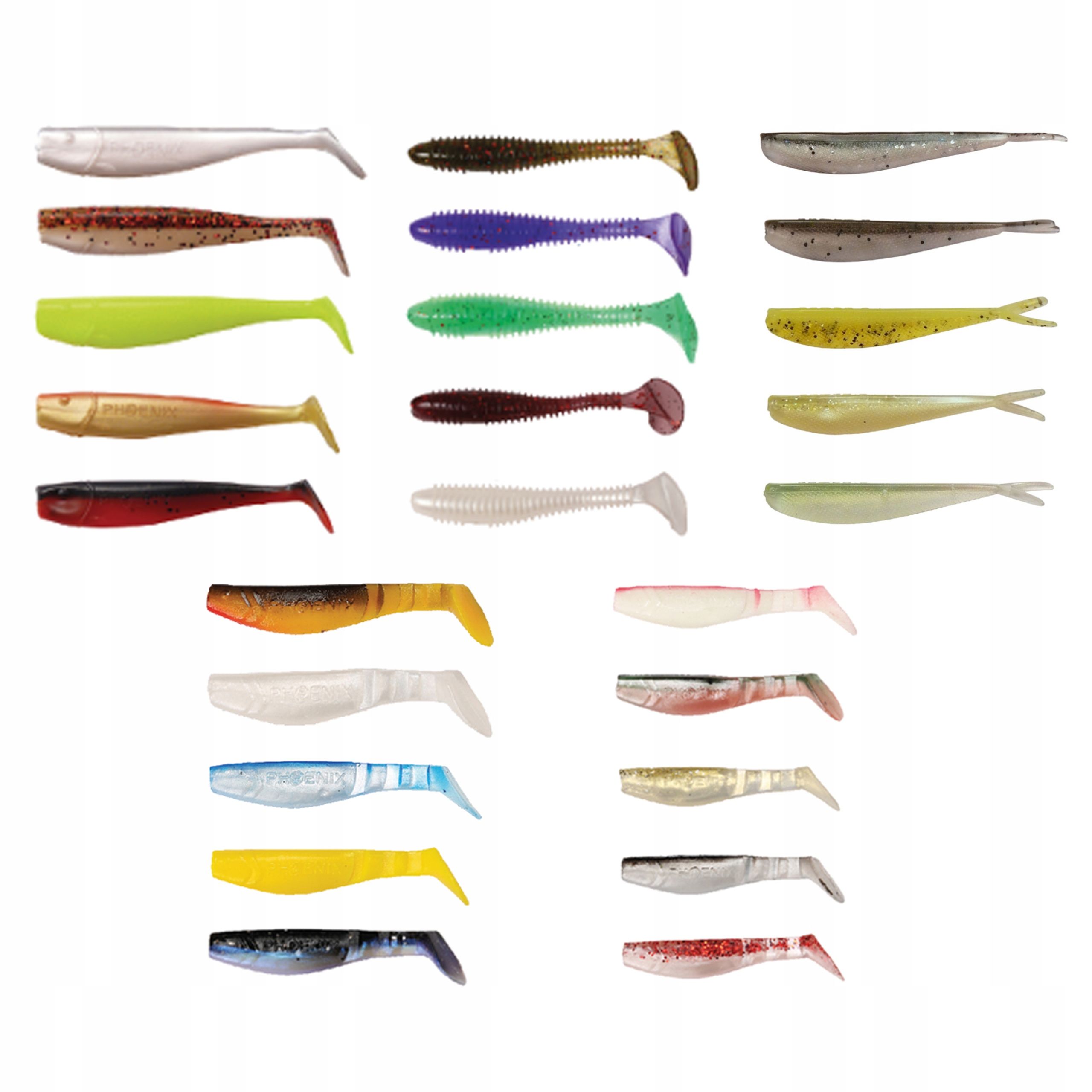  Množina 30 počítač. kopytá - farby, guma 7cm/5,5g, 10cm/8,5g, 12cm/13,2g
