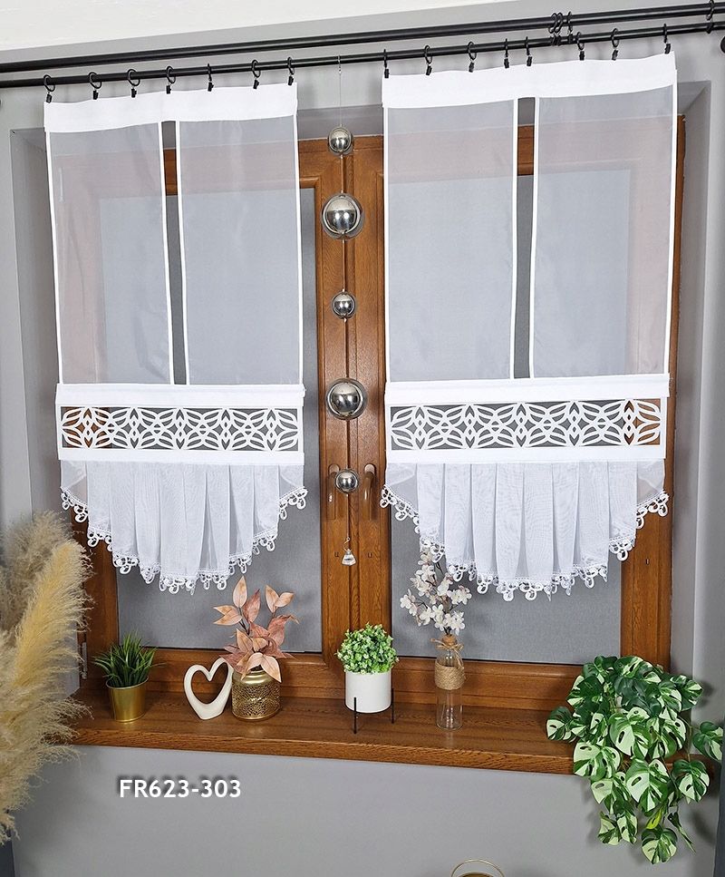  Užuolaida baltas vualis dekoratyvinė plokštė 100x60 ažūras kloste 60x100