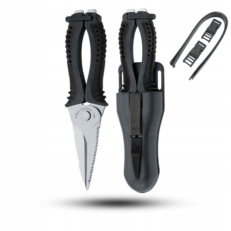  Käärid sukeldumine pacific junior 20.5 cm - mac coltellerie - black - pjr10.n
