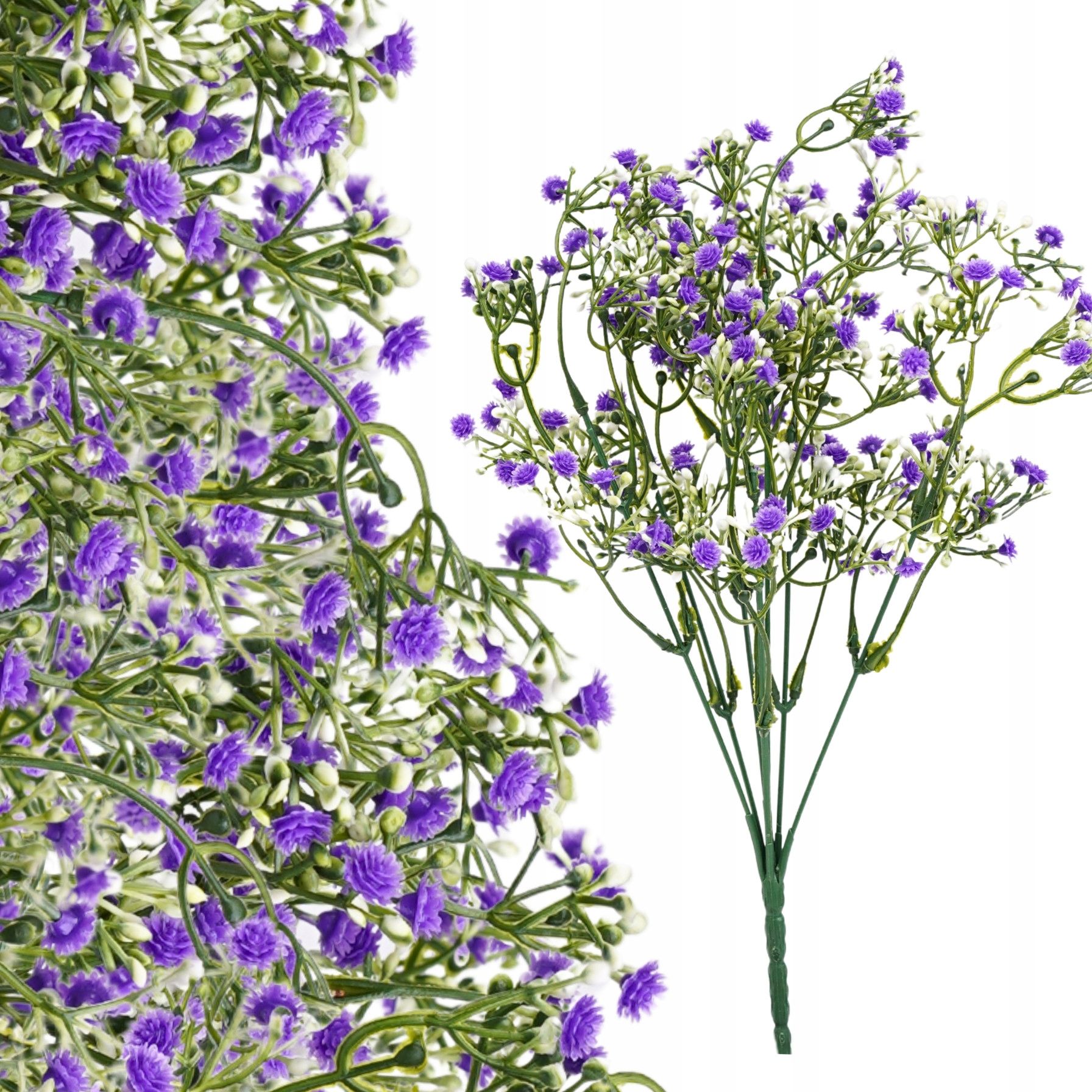  Dirbtinės gėlės gipsowka šakelė 32cm tanki violetinė priedas puokštėms