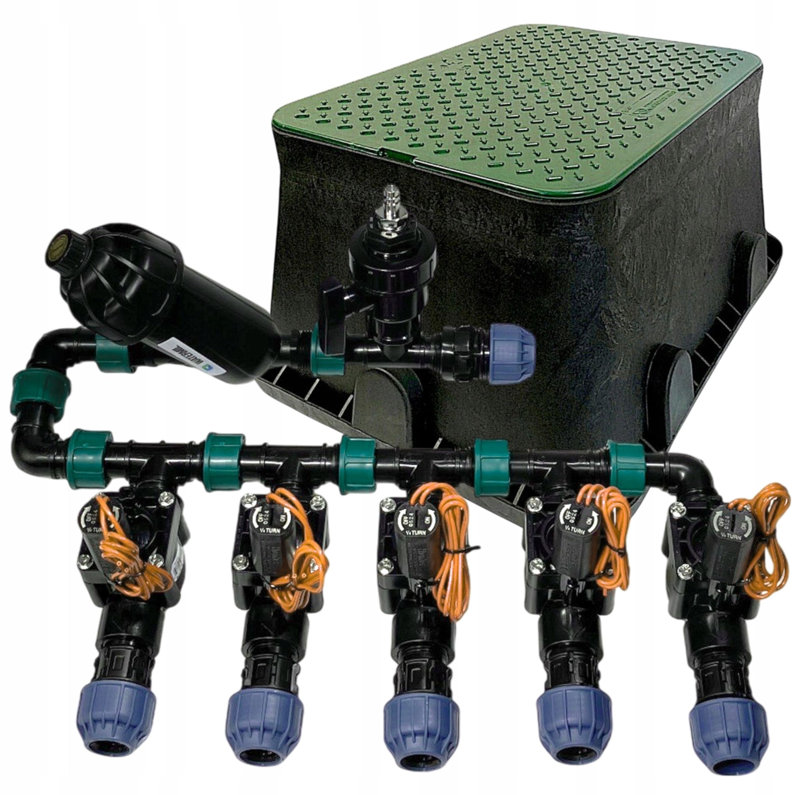  Set automatic irrigation garden 4 sections 12 sprinklers + box
