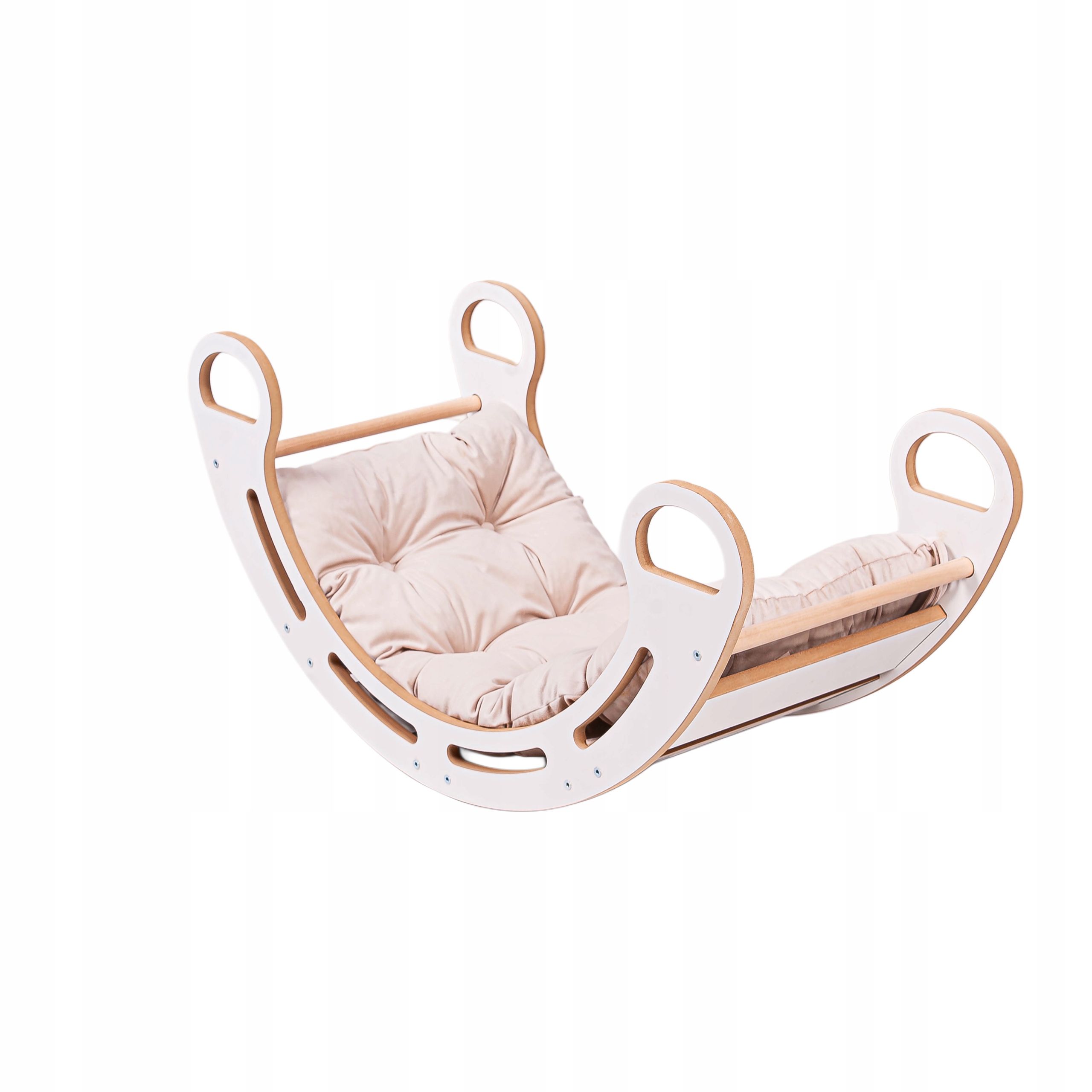  Swing white 85 cm + velour pillow beige montessori