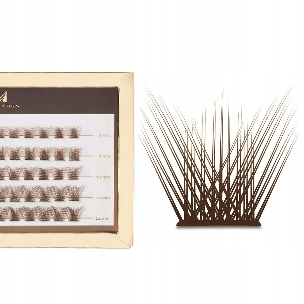  Hnedá farba trsy mihalnice- v-lashes obsession chocolate | mini box skret b