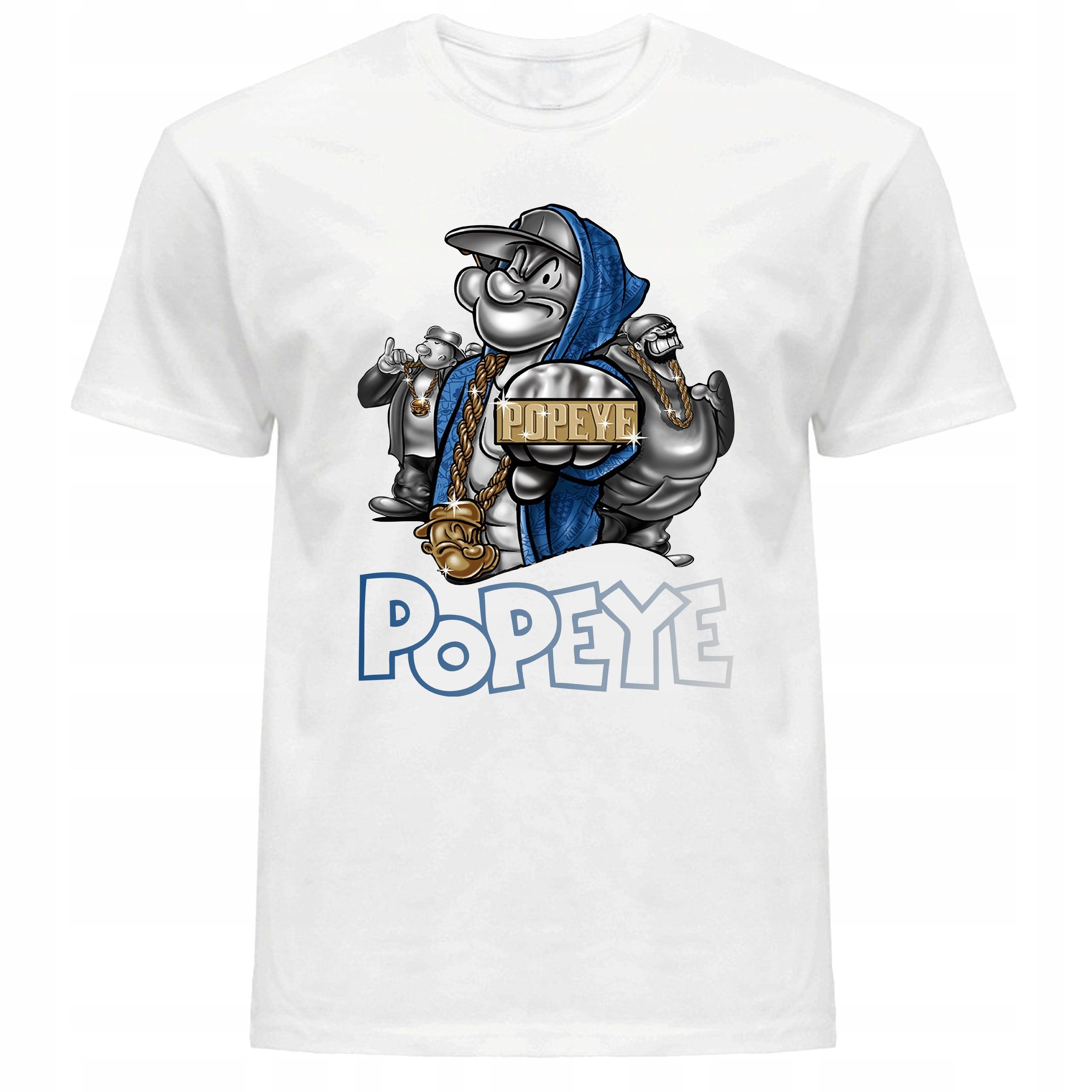  Meeste t-särgid trükiga madrus popeye papaj spinat 4xl