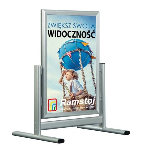  Stovėti stovėti reklaminis b1 2 pusių + plėvelė antyrefl. profilis 25mm anodas!