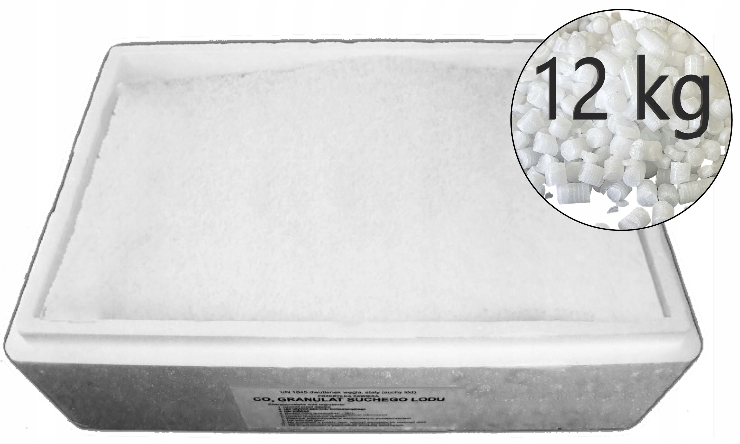  Sausas ledas maisto pramonei 3 mm 15 kg + termo dėžė