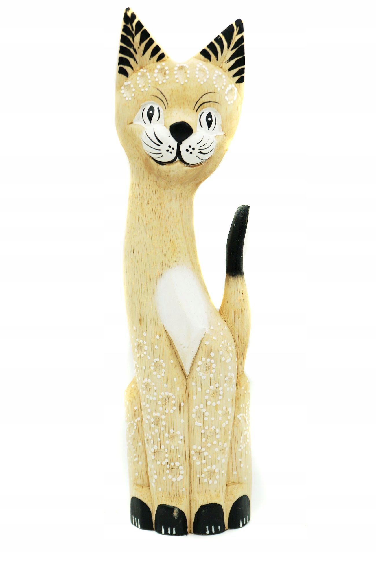  Katze kätzchen holzfigur wunderschön einzigartig dekoration oder geschenk 30cm