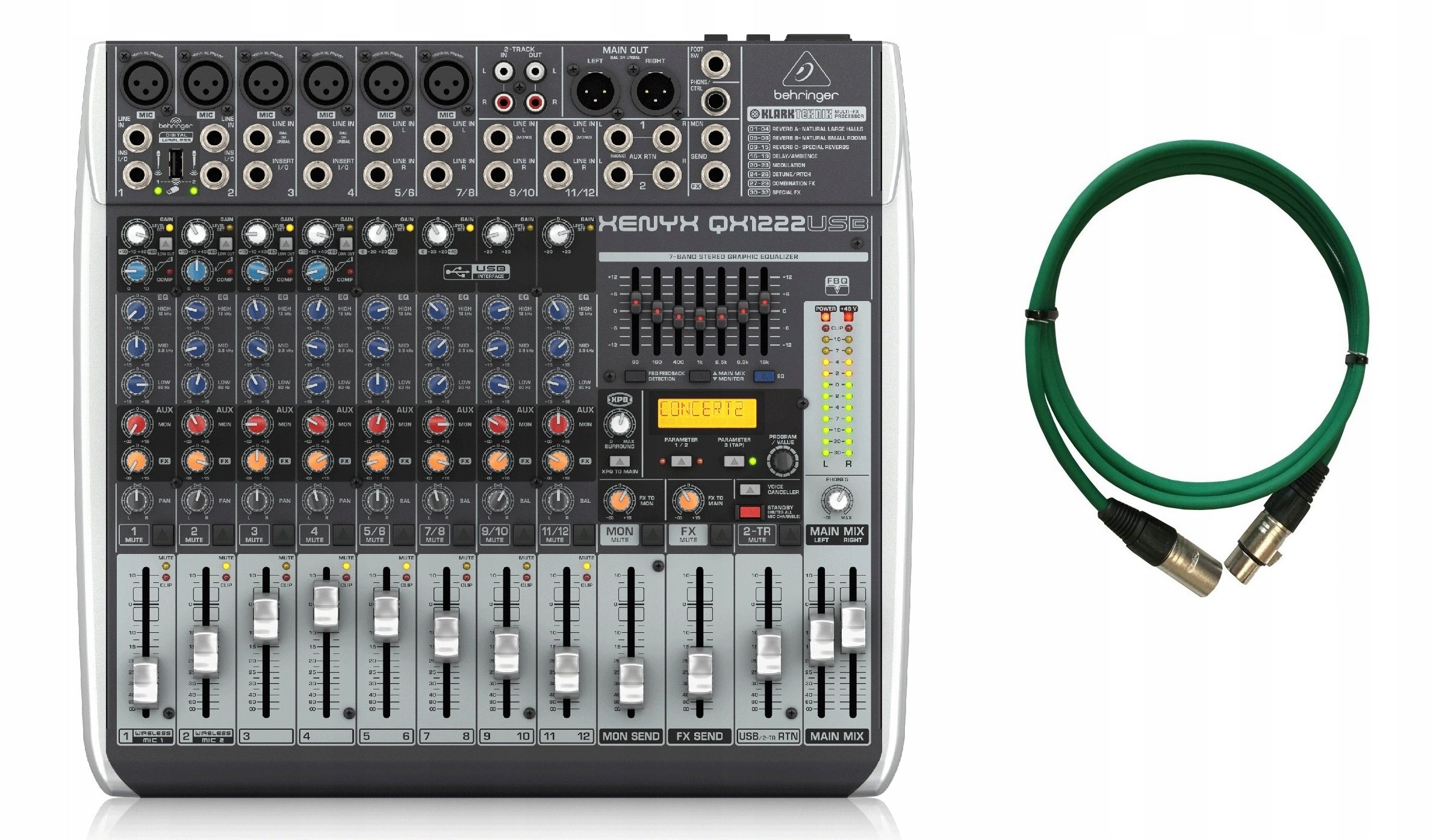  X1204usb mikseris garso 12-kanalų su usb behringeris