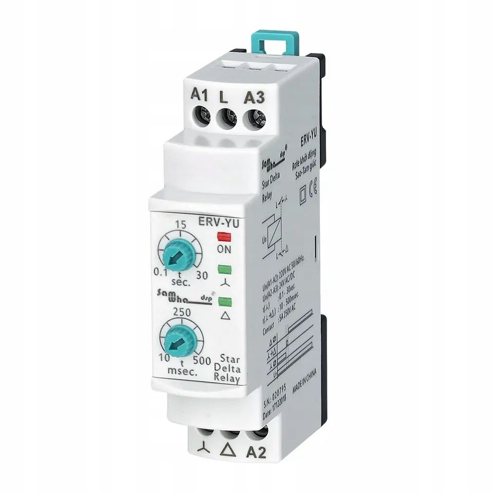  Relay startup star-triangle 24vdc/230vac