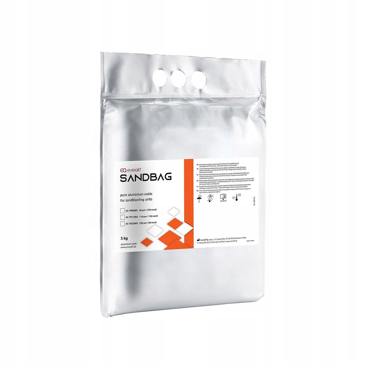  Sandbag piesok pieskovanie 110um - 3kg