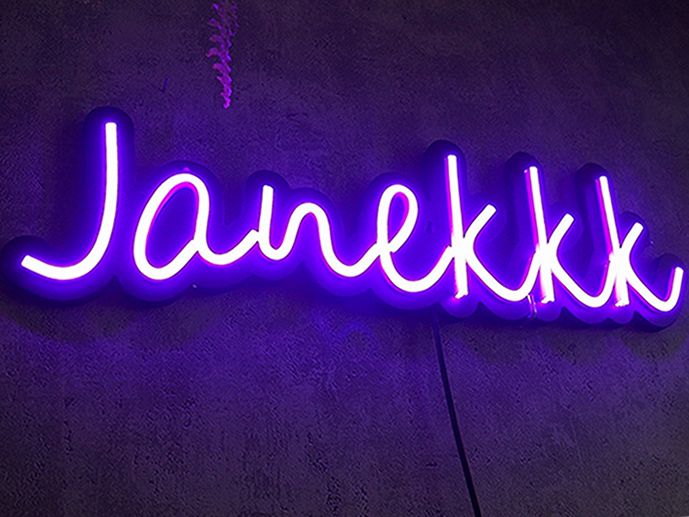  Nbzjanekkk neon led uz sienas ar barošanas avotu janekkk 49x13cm poļu ražojums