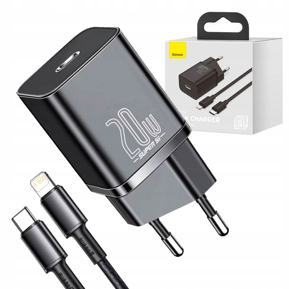  Baseusas greitai kroviklis telefonui 2xusb usb-c tvirtas maitinimo šaltinis 30w 3a pd qc
