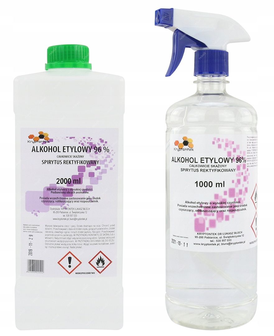  Ethyl alcohol 96% alcohol 2l+1l disinfection