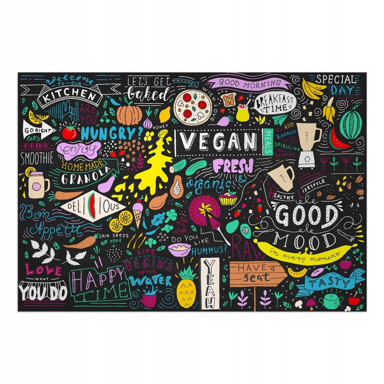  Mat on the floor vinyl modern fence 150x100 cm