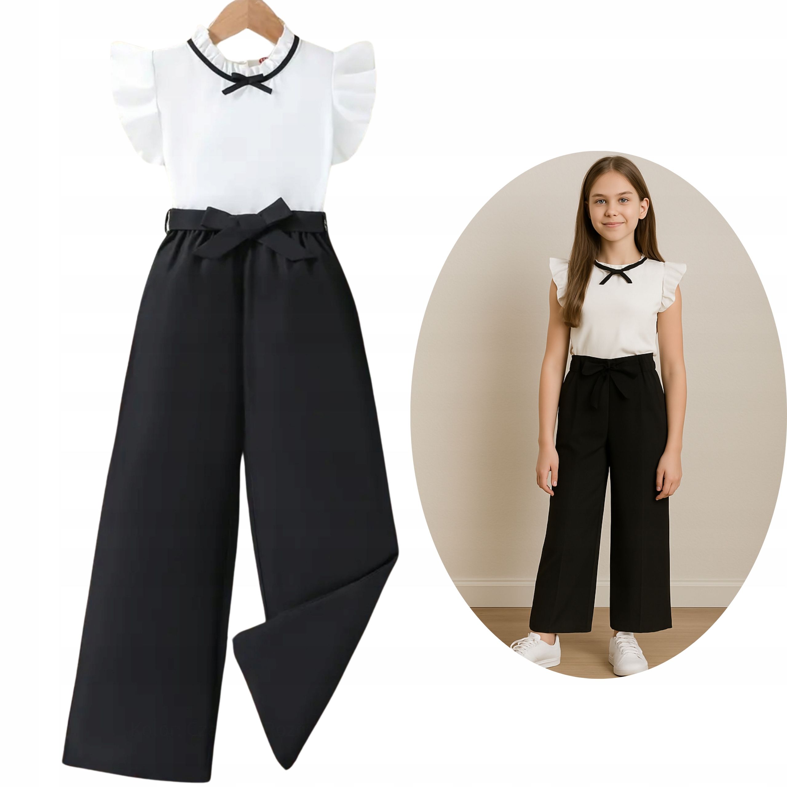  Garnitur mädchen elegant rock dunkelblau festlich hemd 122