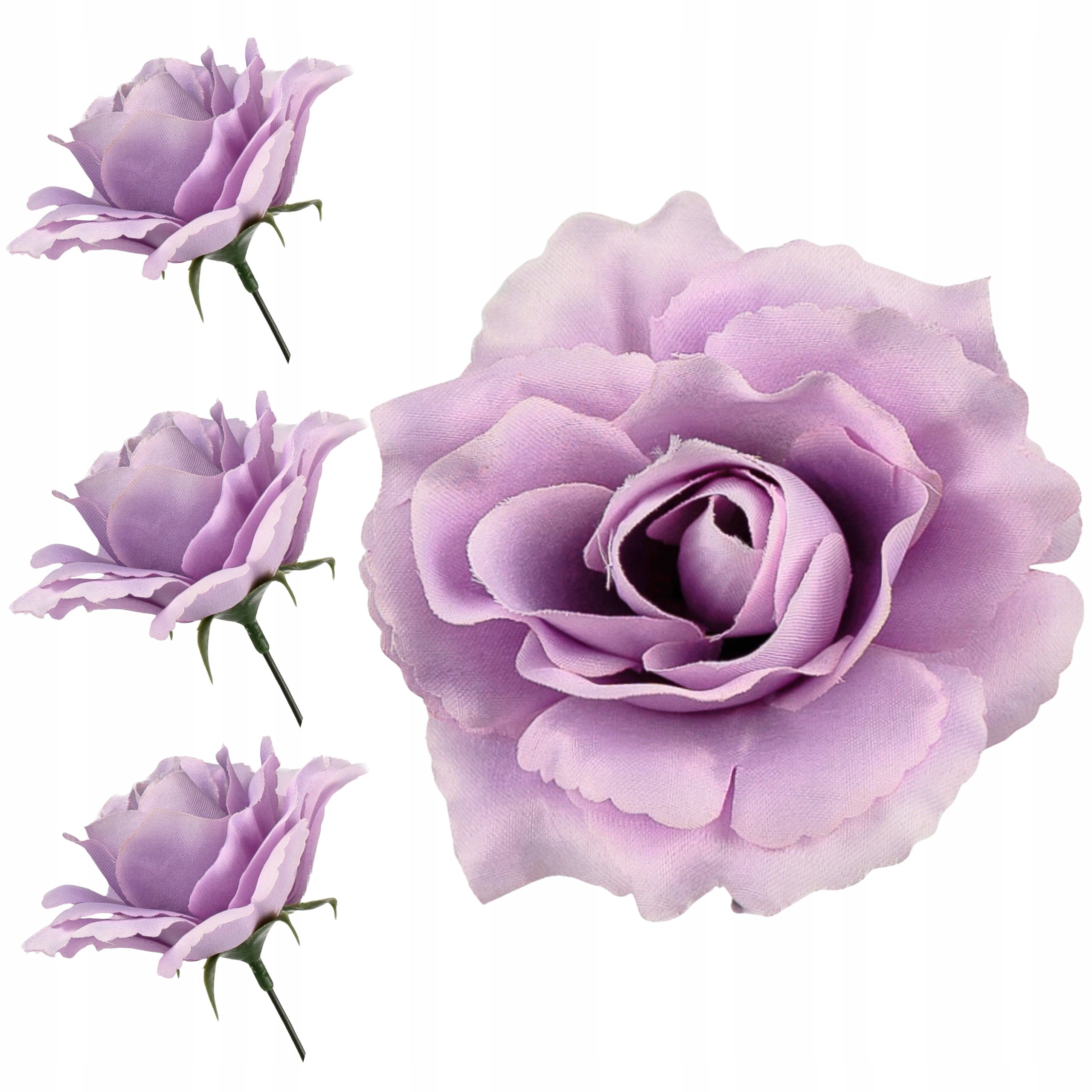  Roze mākslīgs lillā zieds rozes galva wyrobowa uz vainagu 12 datoriem.