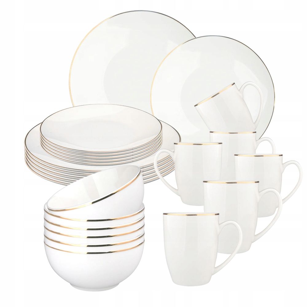  Tellerset 6 personen schüsseln platten 18 pcs. altom design reactive ivory