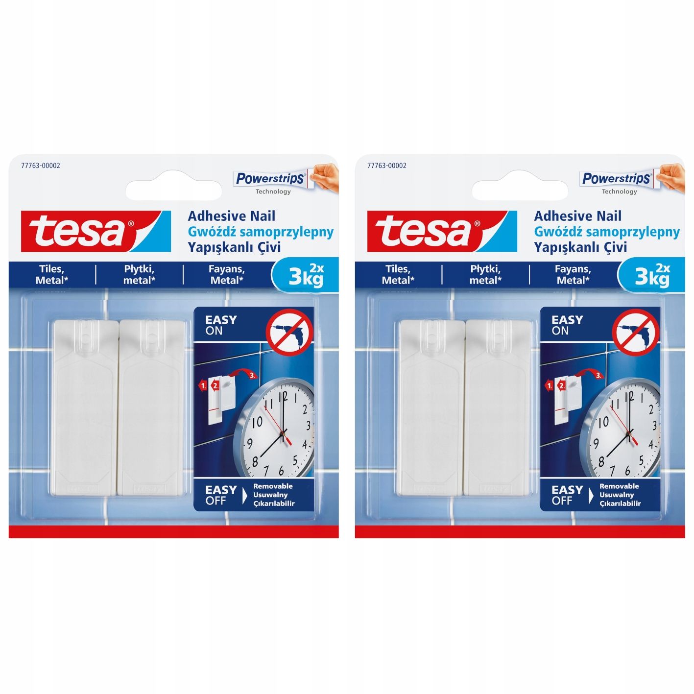  Tesa vinis lipnus paveikslams - kabliukai sieninis montavimas baltas 1kg x2