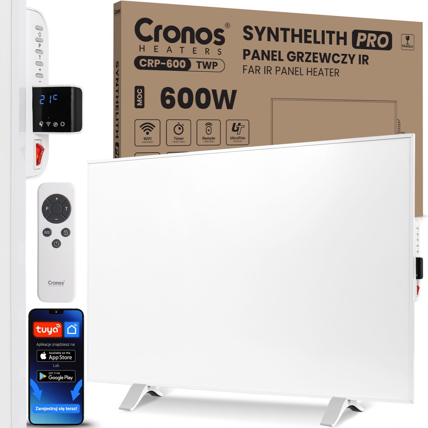 Heizpaneel ir cronos synthelith pro crp-500twp white
