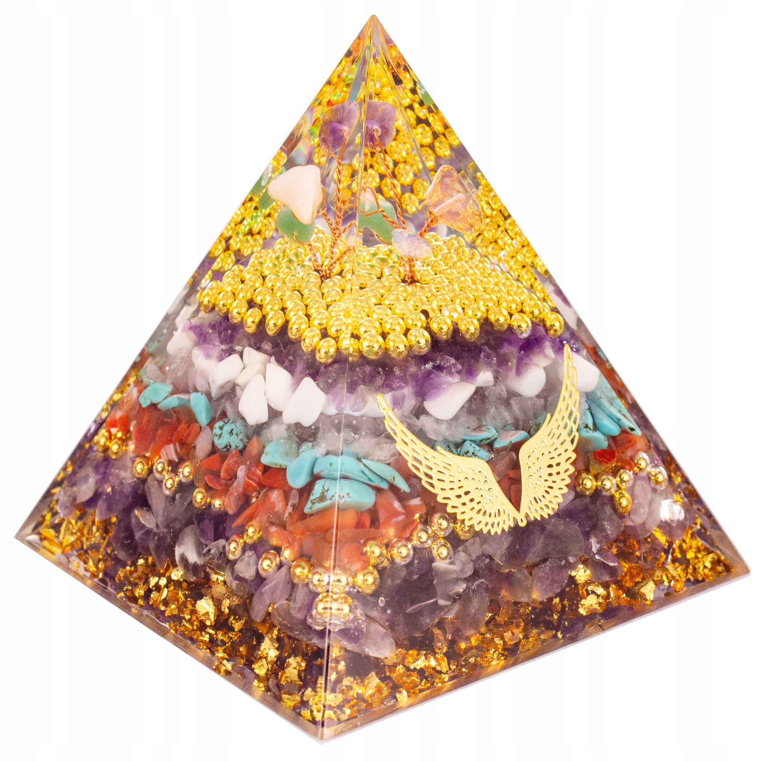  Pyramide orgonit amethyst lazuryt oliwin tigerauge feng shui chakren 5cm