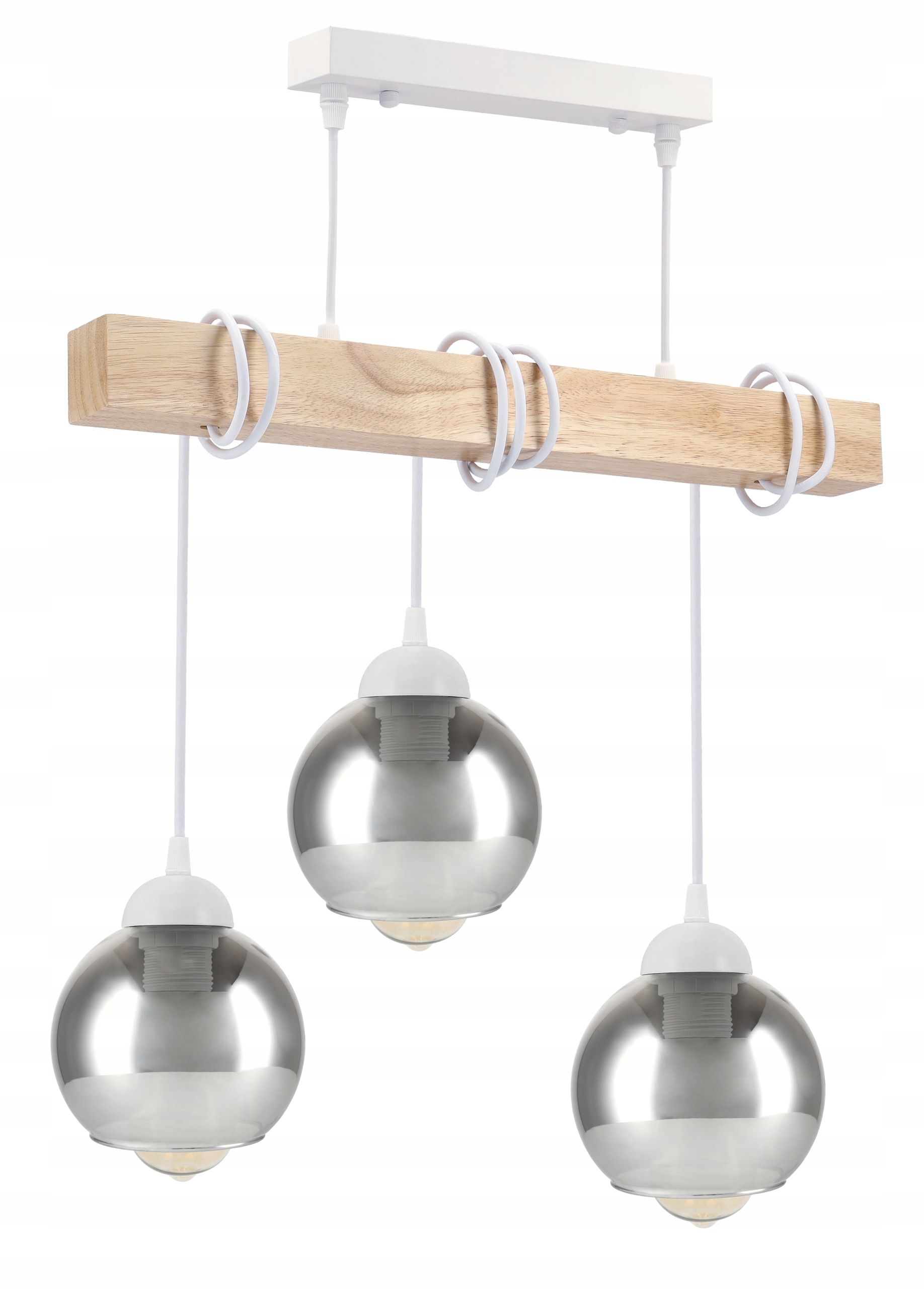  Stropné svietidlo visiace led drevený biala 3xe27 lampa amber jantár