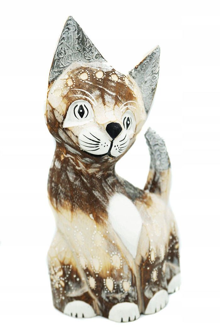  Katze kätzchen holzfigur wunderschön einzigartig dekoration oder geschenk 30cm