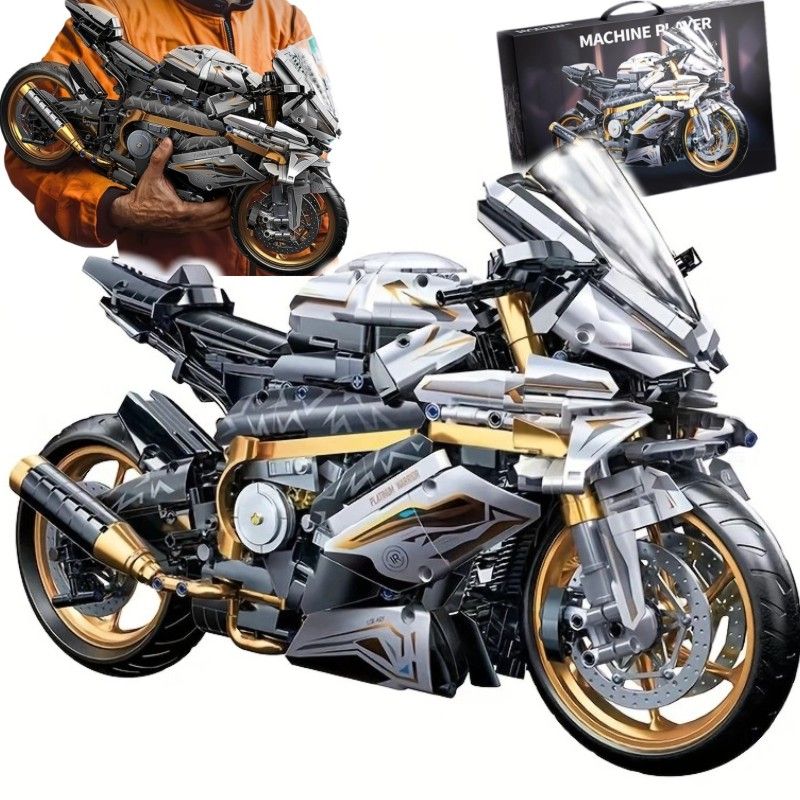  Bloky motocykel 46 cm technik technika obrovský motocykel pretekársky 1993 el premium