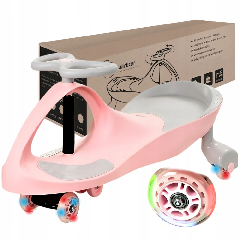  Roller twistcar lastele helendav kummist rattad led