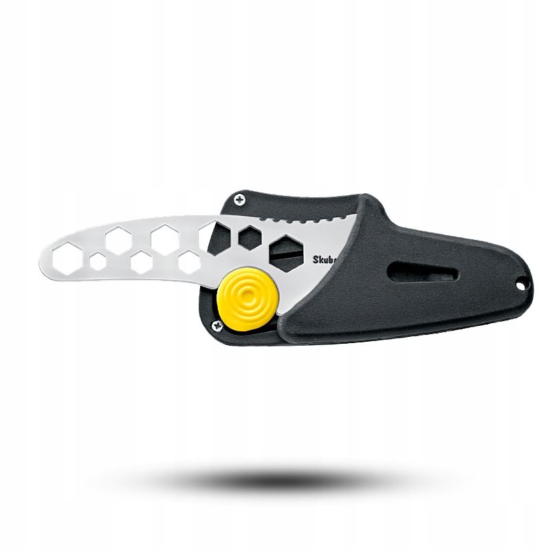  Diving knife mac coltellerie aquatys - black - aqt12.n + case + straps