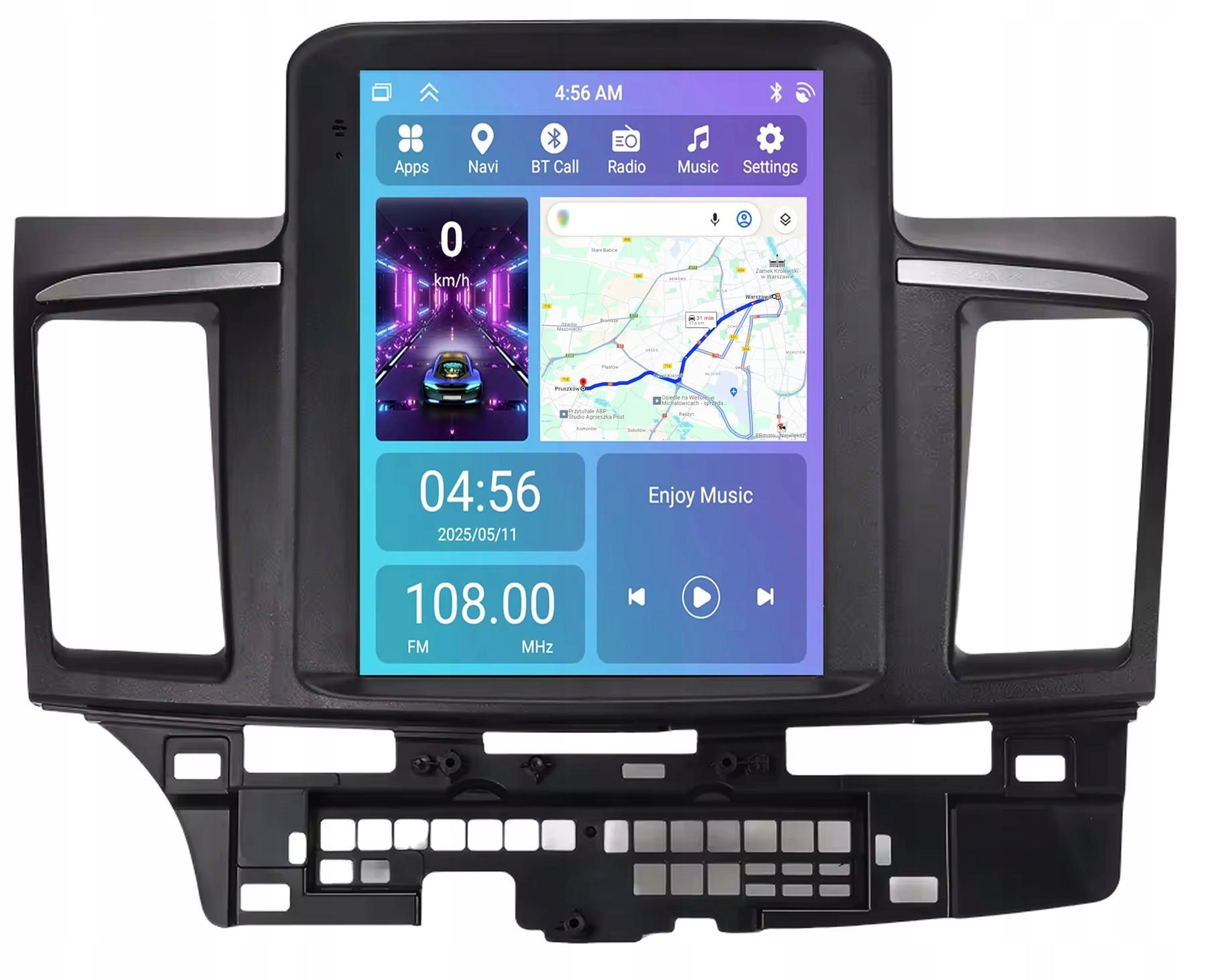 Radio with navigator android mitsubishi lancer 2008-15 usb carplay bt 128gb sim