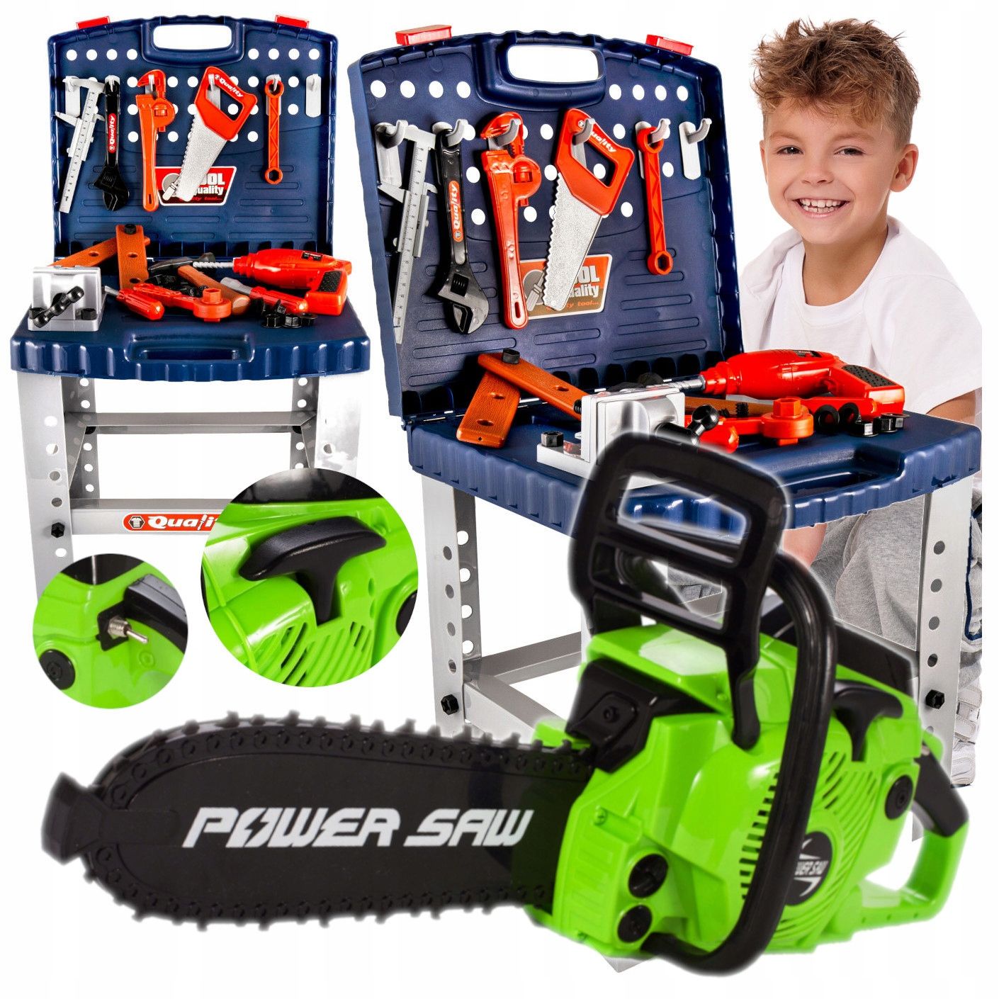  Krabice pro nářadí + motorová pila pro děti master&#39;s set xxl