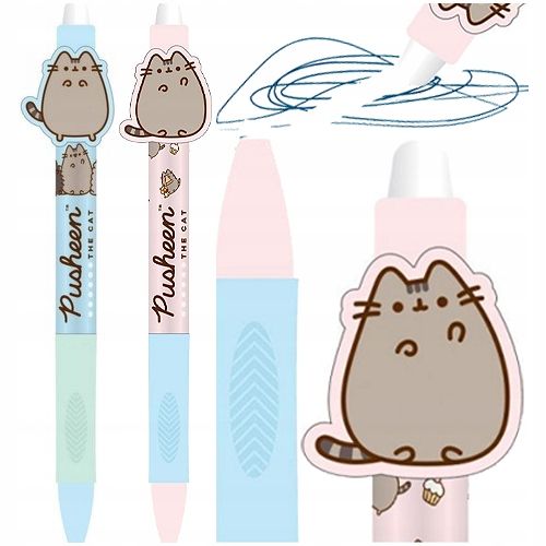  Pusheen erasable pen abrasive automatic blue - 2 pcs.