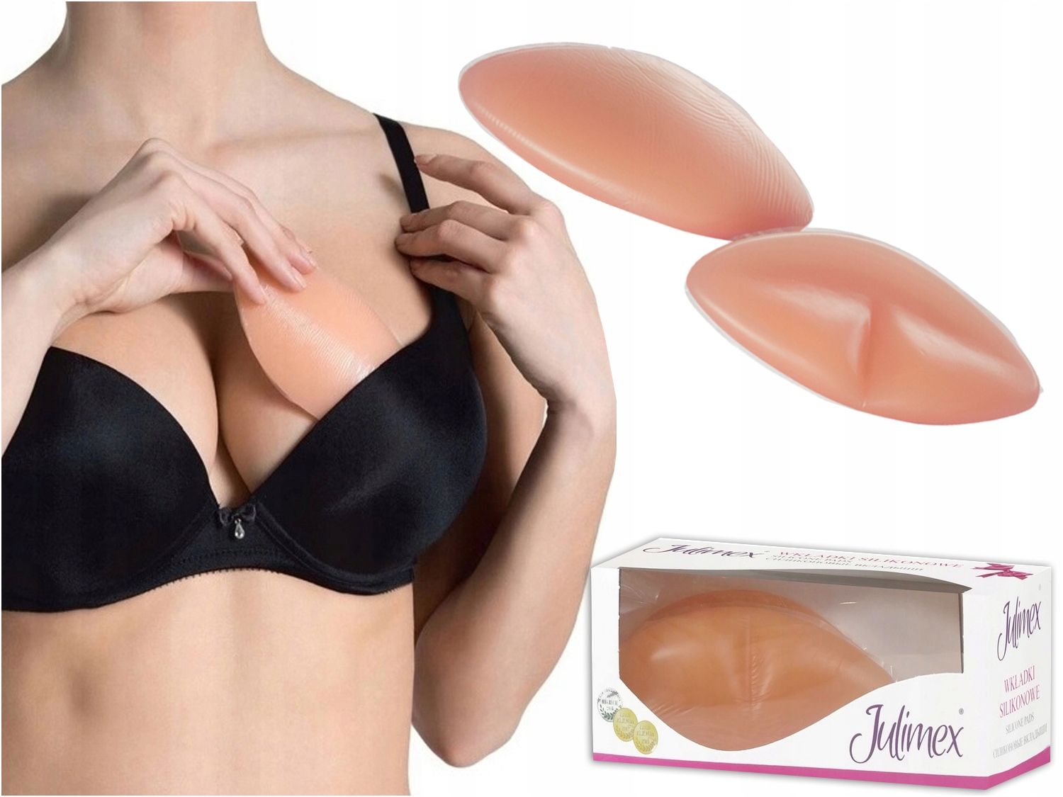  Julimex penové vložky za podprsenku lepkavý ws-28 c/d telovej farby