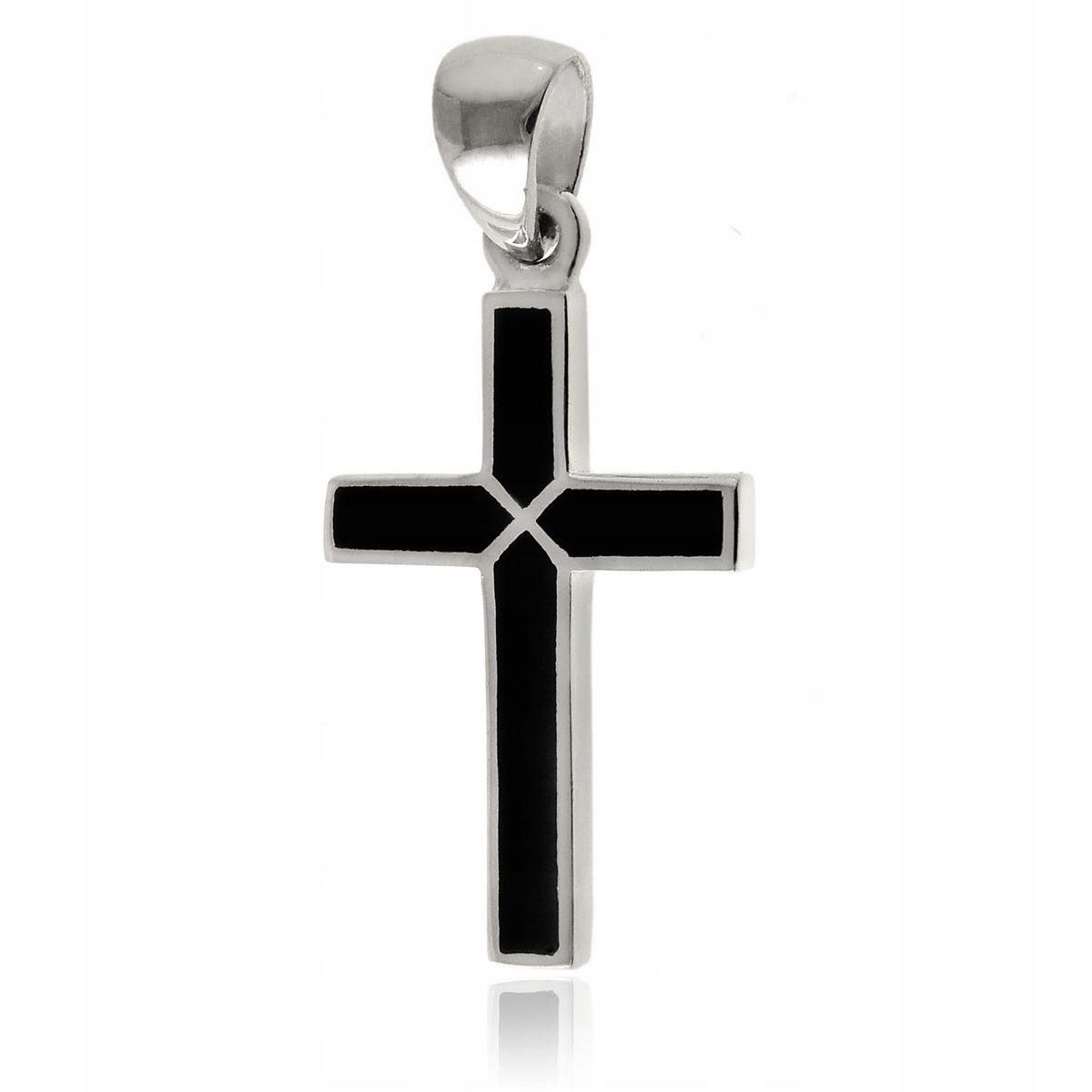  Halskette kreuz kreuz cross masse farbe schwarze farbe silber 925 wmk023 - 2,2g.