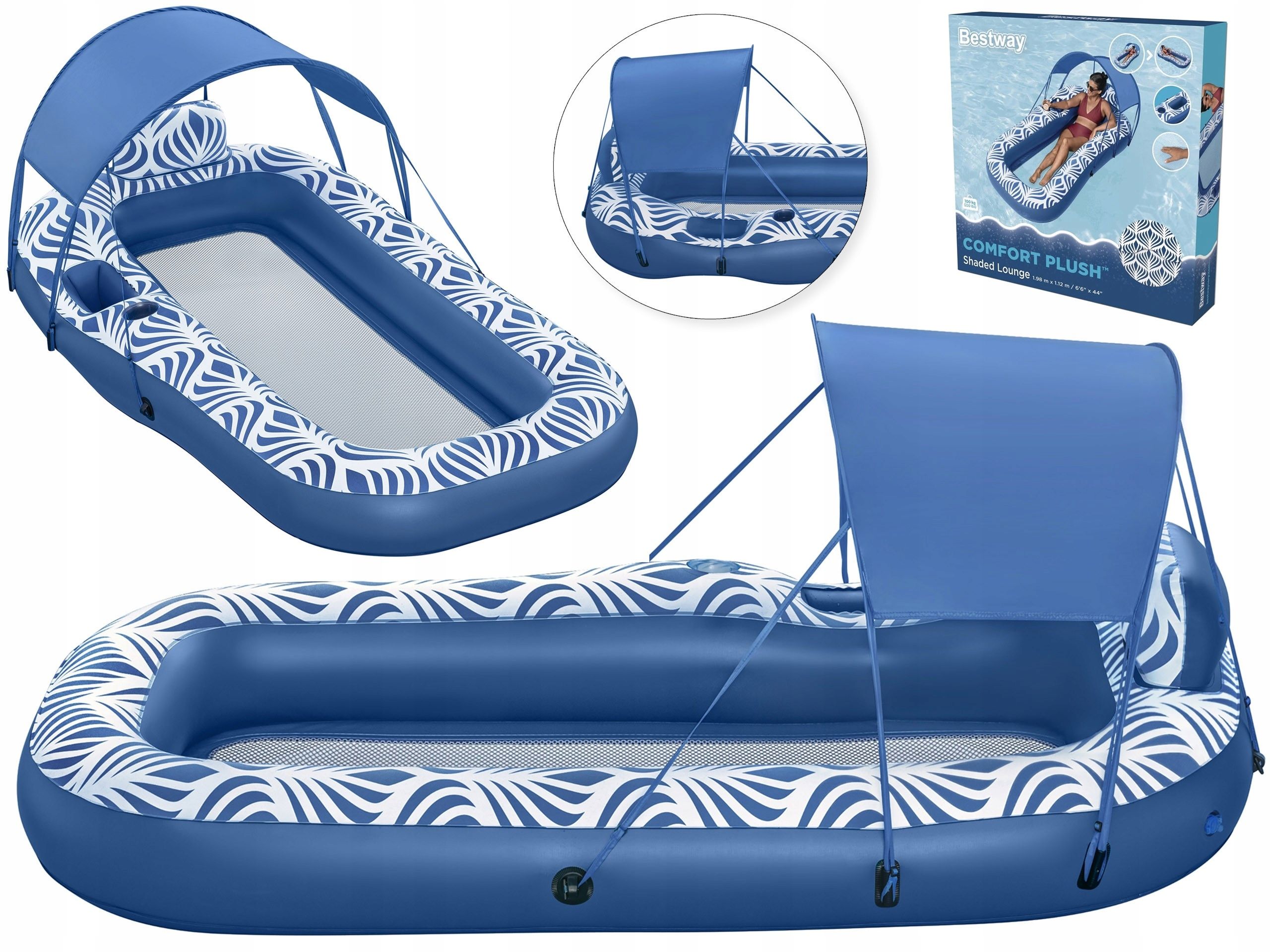  Bestway comfortable inflatable mattress dp for swimming volleyball bottom 171/94 cm