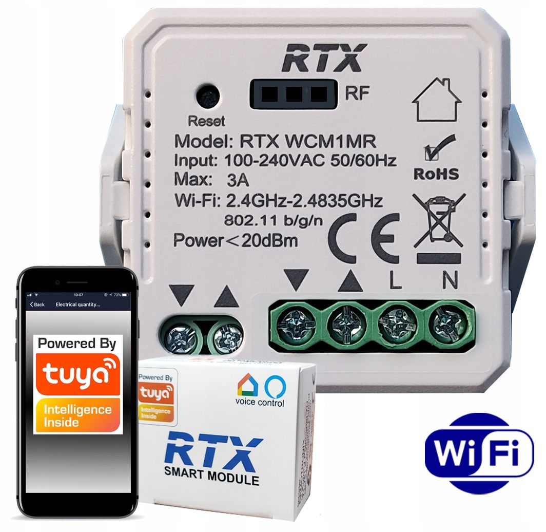  Rtx modul stmívač 2 kanály v krabici zigbee tuya