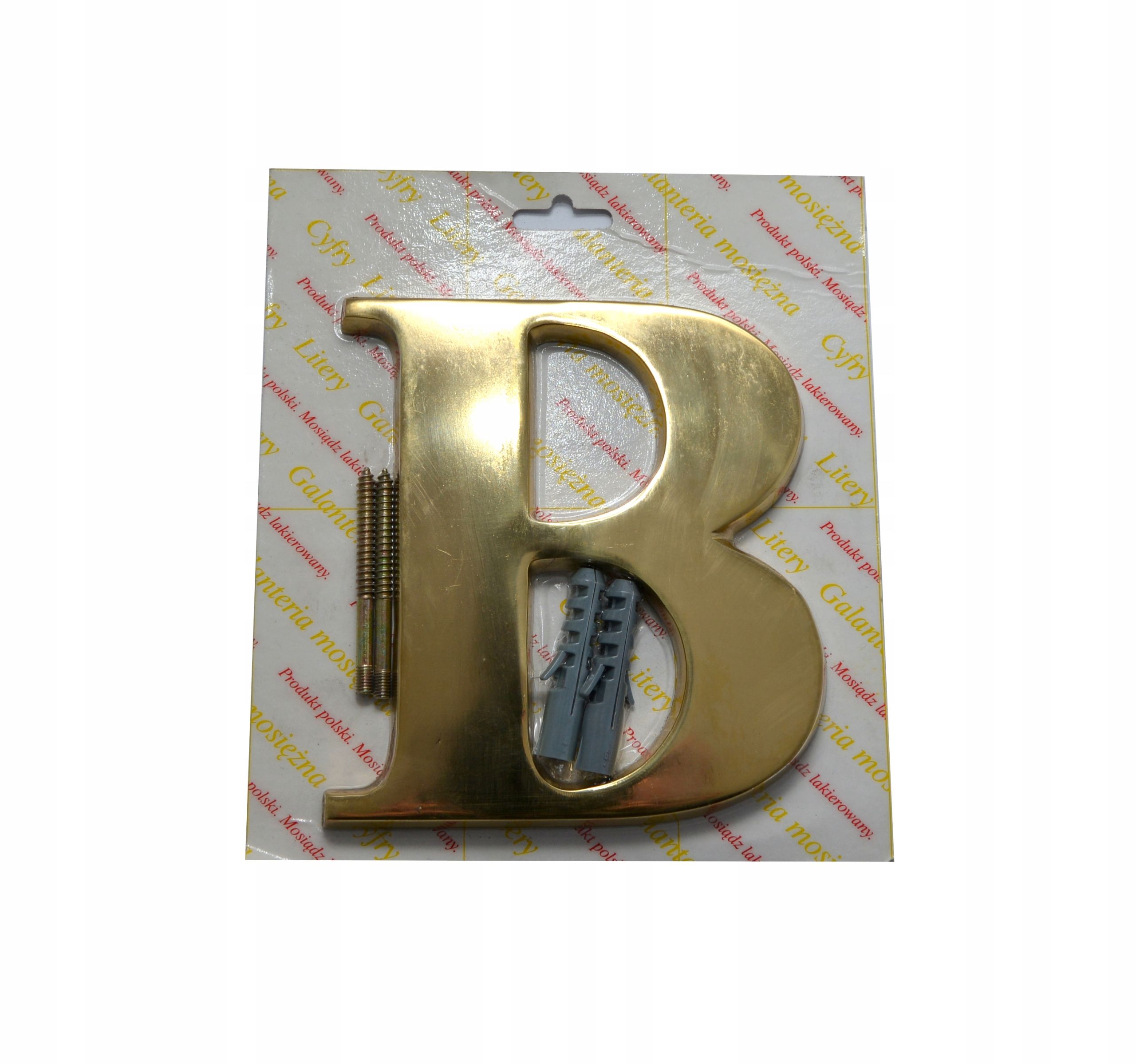  Raidė žalvarinė golden ant namo 14 cm