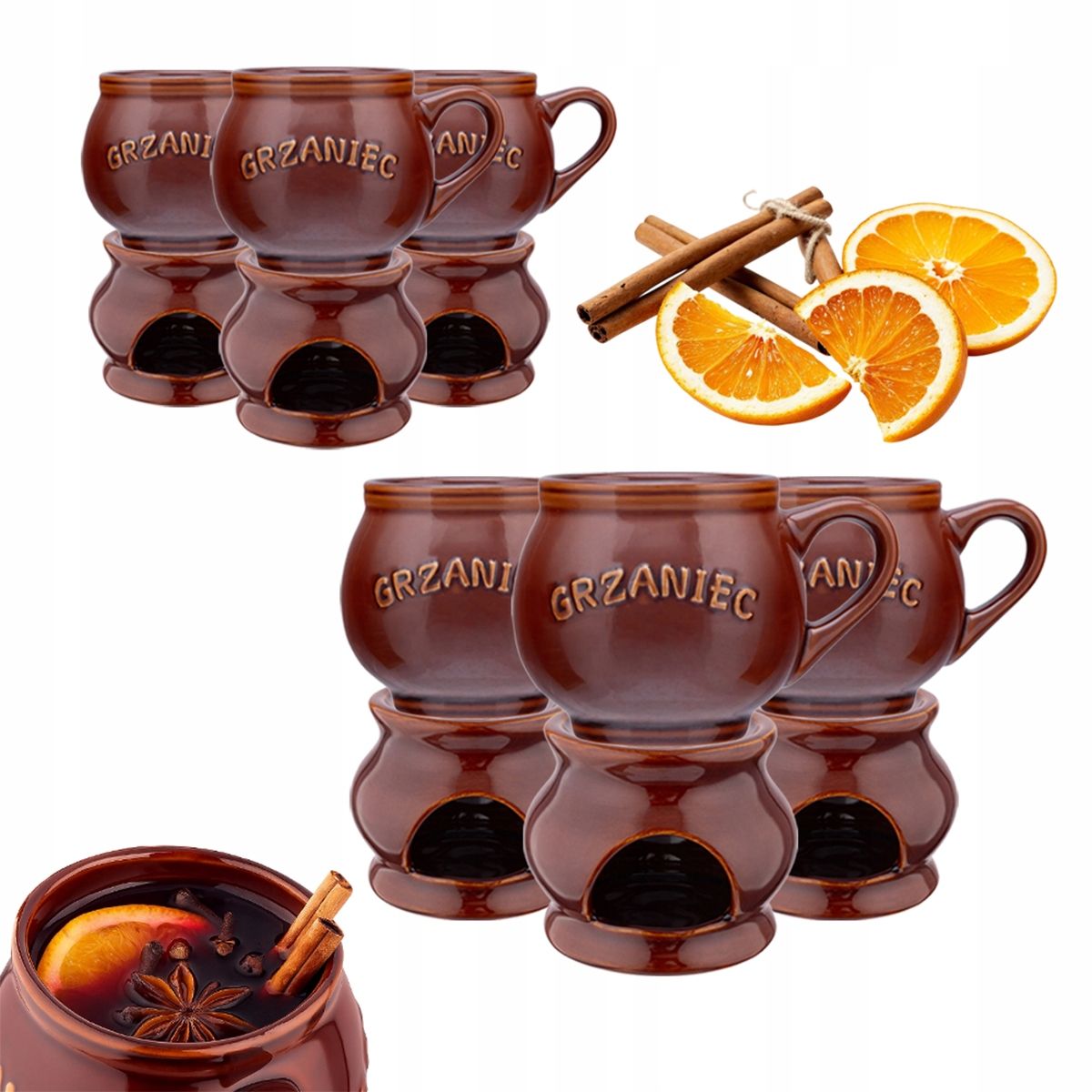  Tassen mit nach gehör für glühwein wein i bier keramik altom design 250 ml 6 pcs.